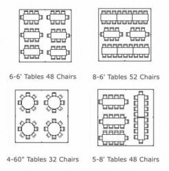 20x20 table seating layout 1708955578 20X20 Tent ( UP TO 40 PEOPLE)
